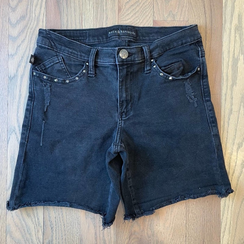 Rock and Republic Black Denim Jean Size 10